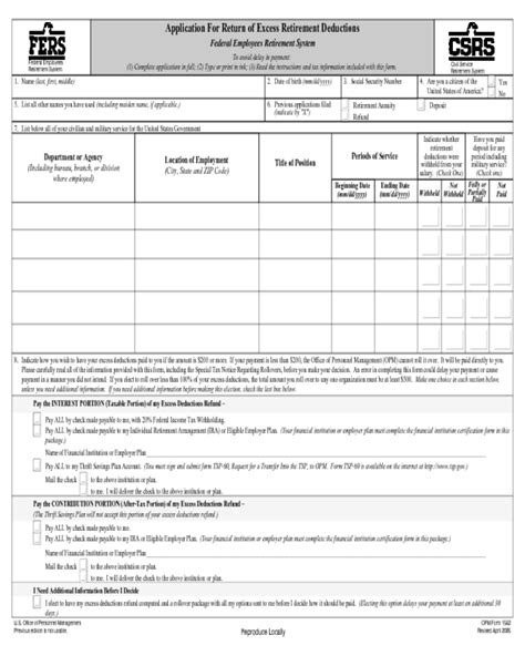 Printable Fillable Opm Forms