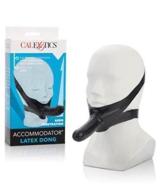 Accommodator Chin Strap On Dildo Black Oral Sex Accessory Dong Sex Toy 716770065742 EBay
