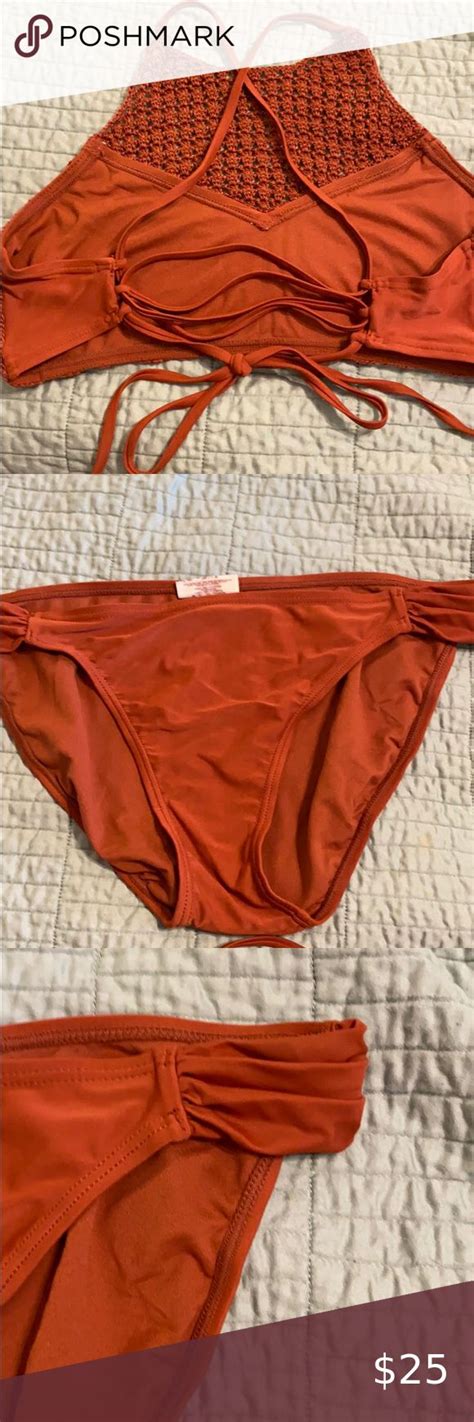 Juniors Xl Crochet Top Bikini Good Condition