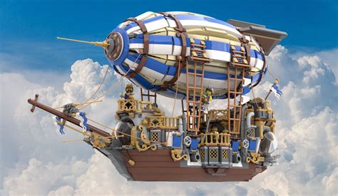 We'd Like to Take a Flight in This LEGO Steampunk Airship