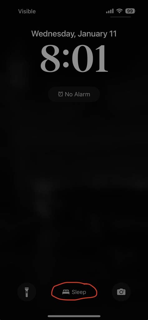 This Sleep Focus Indicator On The Lockscreen Used To Be Tappable And Would Let You Disable Or