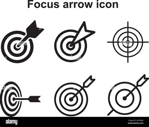 Focus Arrow Icon Template Black Color Editable Focus Arrow Icon Symbol