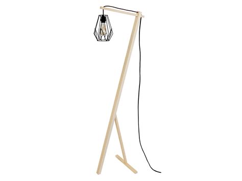 Candeeiro de Pé TOSEL TRIDENT B tecido certo taupe D40 x H160 cm