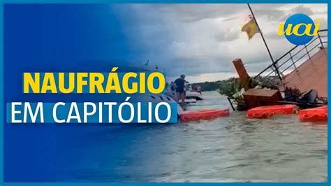 Bar flutuante afunda no Lago de Furnas em Capitólio Vídeo Dailymotion