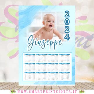 Calendario Personalizzato Con Foto Tema Celeste Smart Print