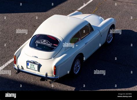 Vintage Veteran Car Aston Martin DB Mark III Stands On A Road Stock