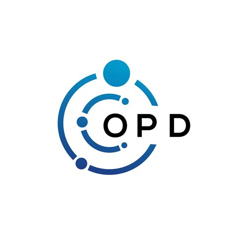 Dise O De Logotipo De Tecnolog A De Letras Opd Sobre Fondo Blanco Opd