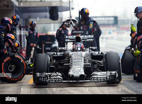 Red Bull Racing Rb11 Practices A Pit Stop Hi Res Stock Photography And