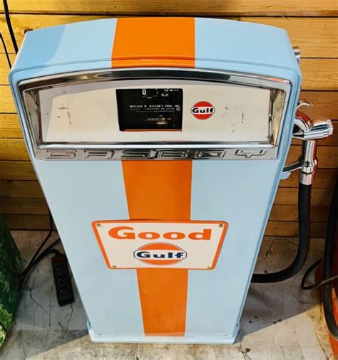 Pompe à essence Gulf gasboy américaine modèle 390 restauré