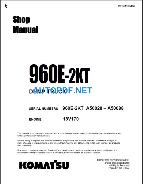 960e 2kt Shop Manual Autopdf