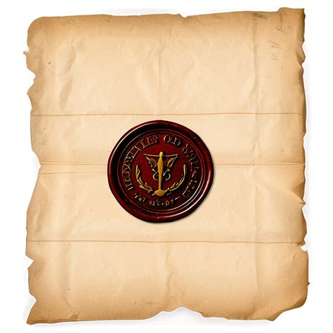 Download Old Paper With Wax Seal Png Dhr84