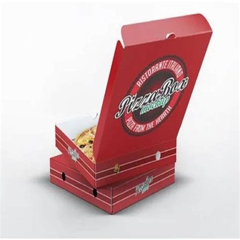 Single Wall 3 Ply Paper Printed Pizza Packaging Box At Rs 9piece In