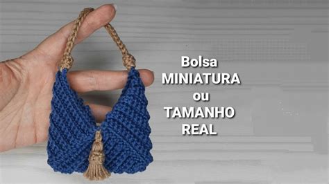 Bolsa Miniatura Feita Quadrados De Croch Youtube