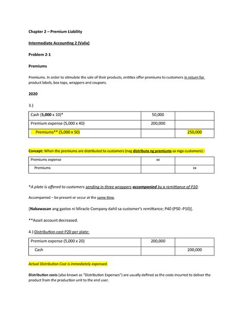 Chapter 2 Premium Liability Intermediate Accounting 2 Chapter 2