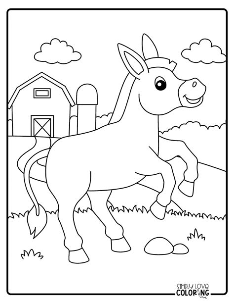 21 Cute Donkey Coloring Pages (Free PDF Printables) - Simply Love Coloring