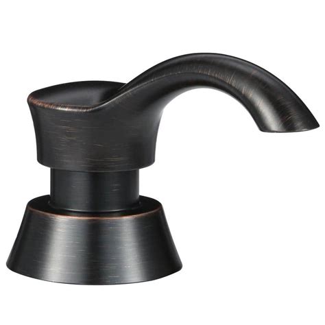 Delta Pilar Sink Mounted Metal Soap Dispenser In Venetian Bronze