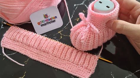 Wie Zuckerwatte Gestrickt Babyschuhe Modell Einfache Stricken