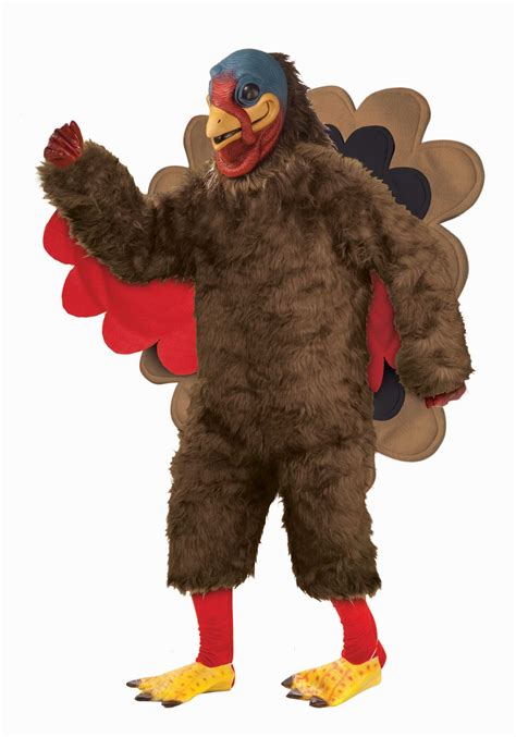 The Adult Deluxe Plush Turkey Mascot Costume