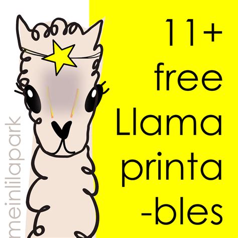 15 Free Llama Printables And Downloads Lama Zum Ausdrucken Round Up