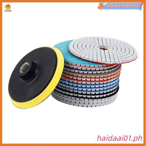 Haidaai01 Ph 15Pcs Diamond Polishing Pads Kit 4 Inch 100mm Wet Dry For