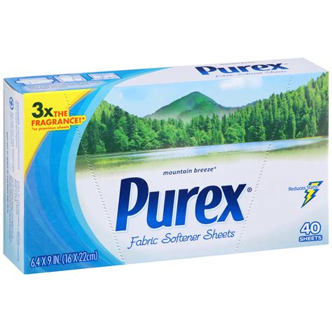 Purex Dryer Sheets Mountain Breeze 40 Sheets