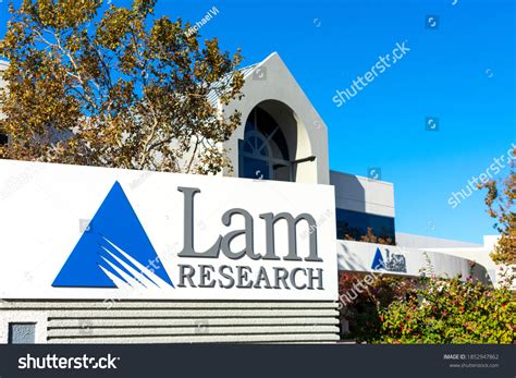 lam research sign logo semiconductor company stock photo