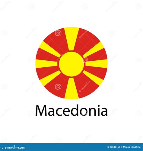 Macedonia Flag Vector Illustration Stock Vector - Illustration of