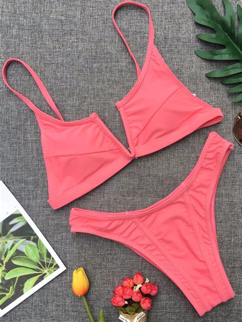 Sexy Triangle Bikini Beach Swimsuit Notched Women Bathing Suit