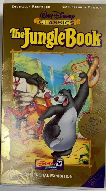 The Jungle Book Walt Disney Vhs Video Cassette Tape Pal G Clear