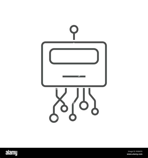 Robot Head Line Icon Signs And Symbols Can Be Used For Web Logo