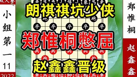 象棋神少帅：2022双人赛11 朗祺祺坑少侠 郑惟桐憋屈 赵鑫鑫晋级 Youtube