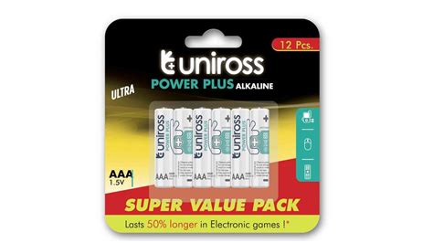 Uniross Power Plus Ultra Alkaline Batteries Aaa Evom Computers