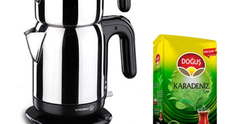 Комплект електрически чайник Korkmaz и чай 1 kg. Dogus в EkroShop.com