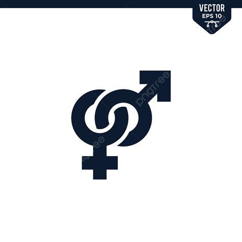 Men And Women Gender Icon Collection In Glyph Style Web Male Concept Png And Vector With