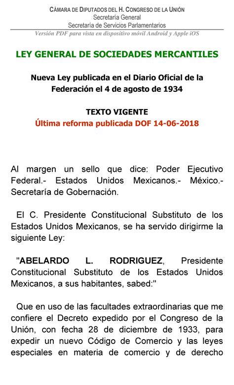 Ley General De Sociedades Mercantiles 2022 9