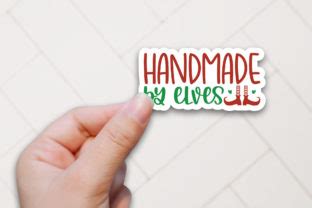 Handmade By Elves Packaging Sticker Png Graphic By Craftlabsvg