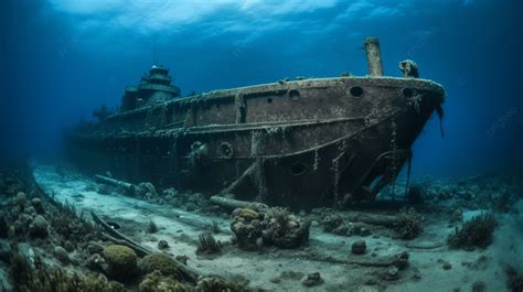 One Of The Few Surviving Wrecks Off The Bahamian Coast Background Uss