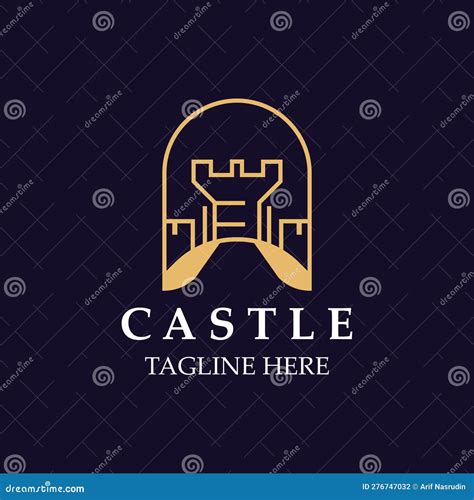 Castle Logo Graphic Template Design Ancient Castle Vintage Vector