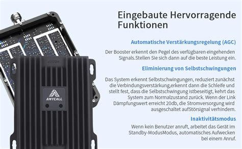 ANYCALL GSM Signalverstärker Handy LTE Repeater Alle Netze Mobilfunk