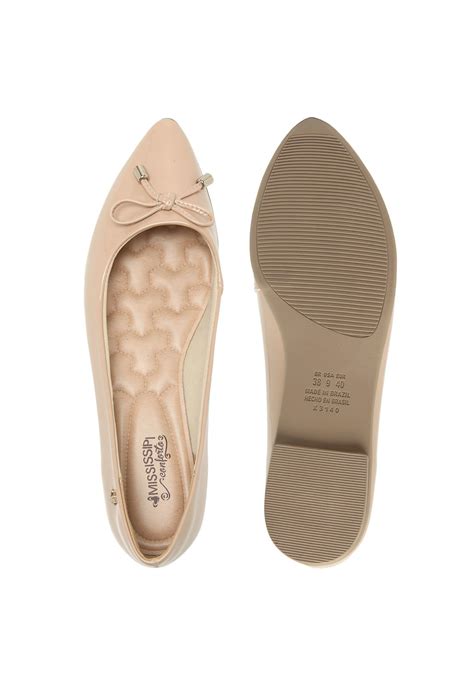 Sapatilha Mississipi Laço Verniz Nude Compre Agora Dafiti Brasil