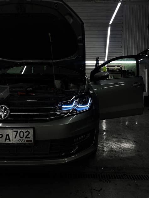 Ангельские глазки в фары Volkswagen Polo рестайлинг. Вариант 2 ...