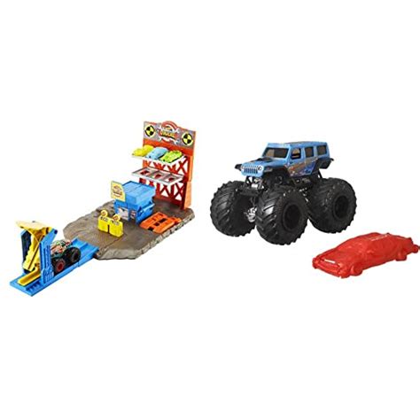Hot Wheels Monster Trucks Playset Distruzione Suprema E 3 Macchinine Con Lanciatore Monster