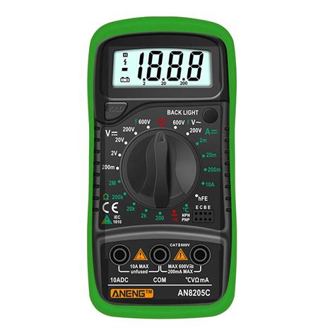 AN8205C Multifunctional Digital Multimeter Voltage Current Meter With