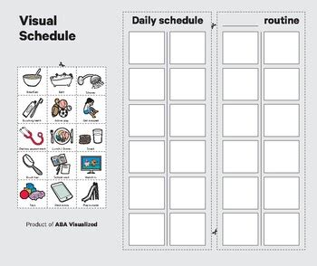 Aba Visual Schedule Template