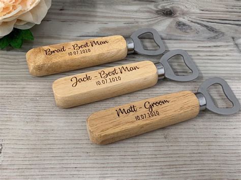 Personalised Engraved Wooden Bottle Opener With Box Included Etsy