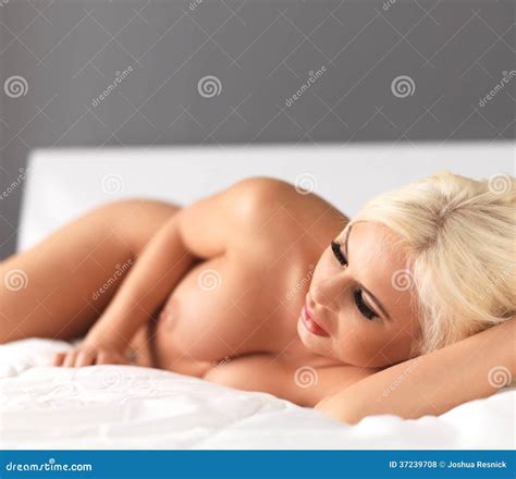 Nude Blonde Laying On Bed Stock Photo Image Of Naked 37239708