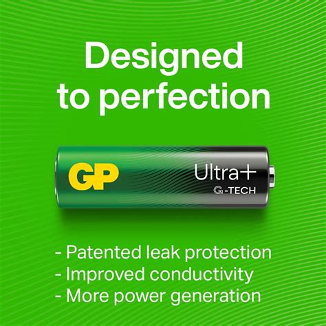 GP Ultra Plus Alkaline AA Battery, 15AUP/LR6, 10-pack | Spares.se