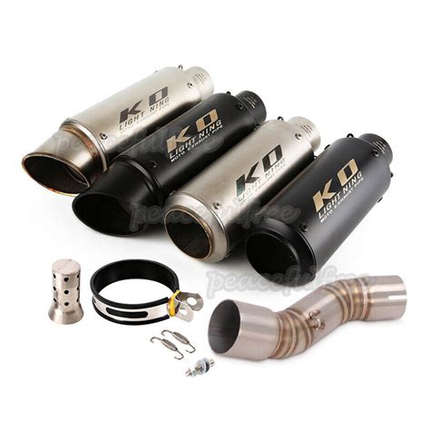 Motorcycle Exhaust System Mid Pipe Muffler Slip On For Cf Moto Clx