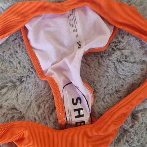 Shein Orange Bikini Bottoms Size Xl Depop