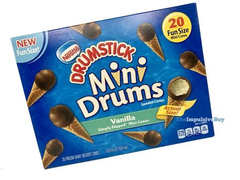 Review Nestle Drumstick Mini Drums Vanilla Simply Dipped Mini Cones